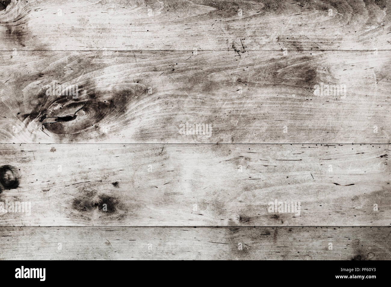 Direkt oberhalb der Schuß von rustikalen Holztisch Hintergrund Stockfoto