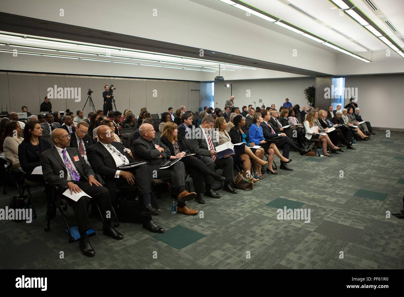 Atlanta, GA Feld Anhörung am Arbeitsplatz finanzielle Bildung Stockfoto