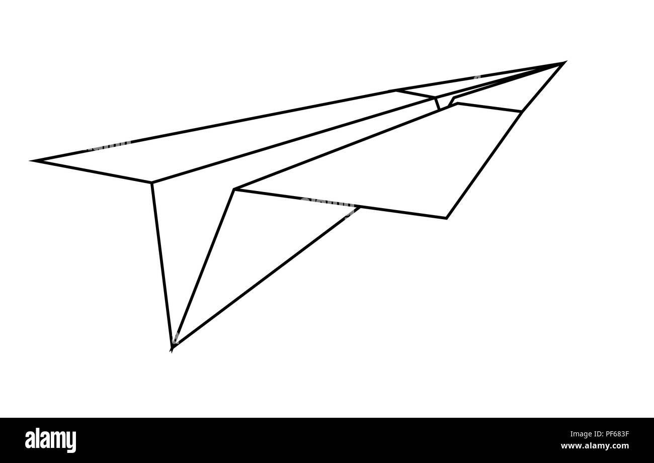 Vector Illustration eines Papierflieger Stockfoto