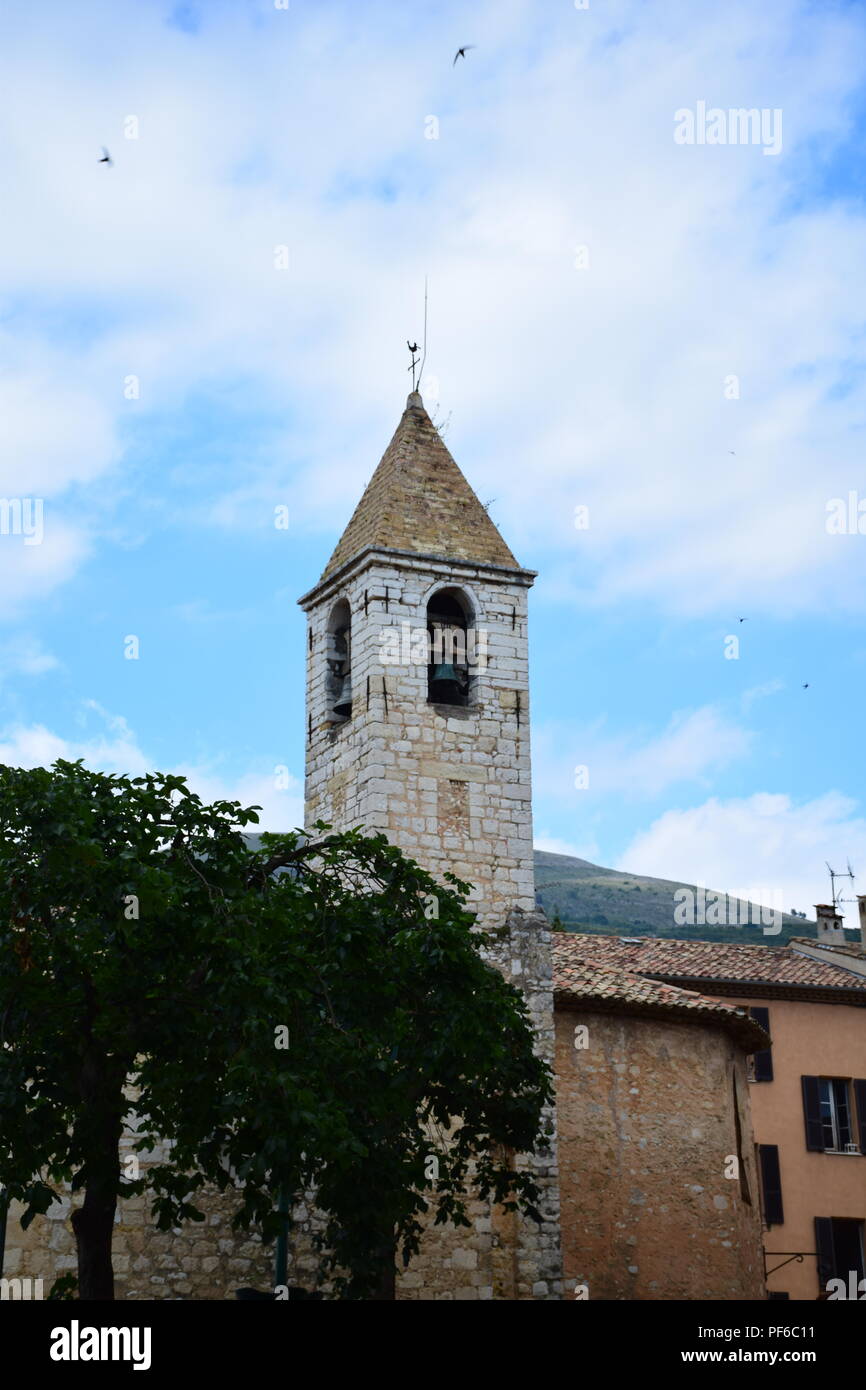 Ansichten und street Szenen aus dem Dorf Tourettes-Sur-Loup, Provence, Frankreich Stockfoto