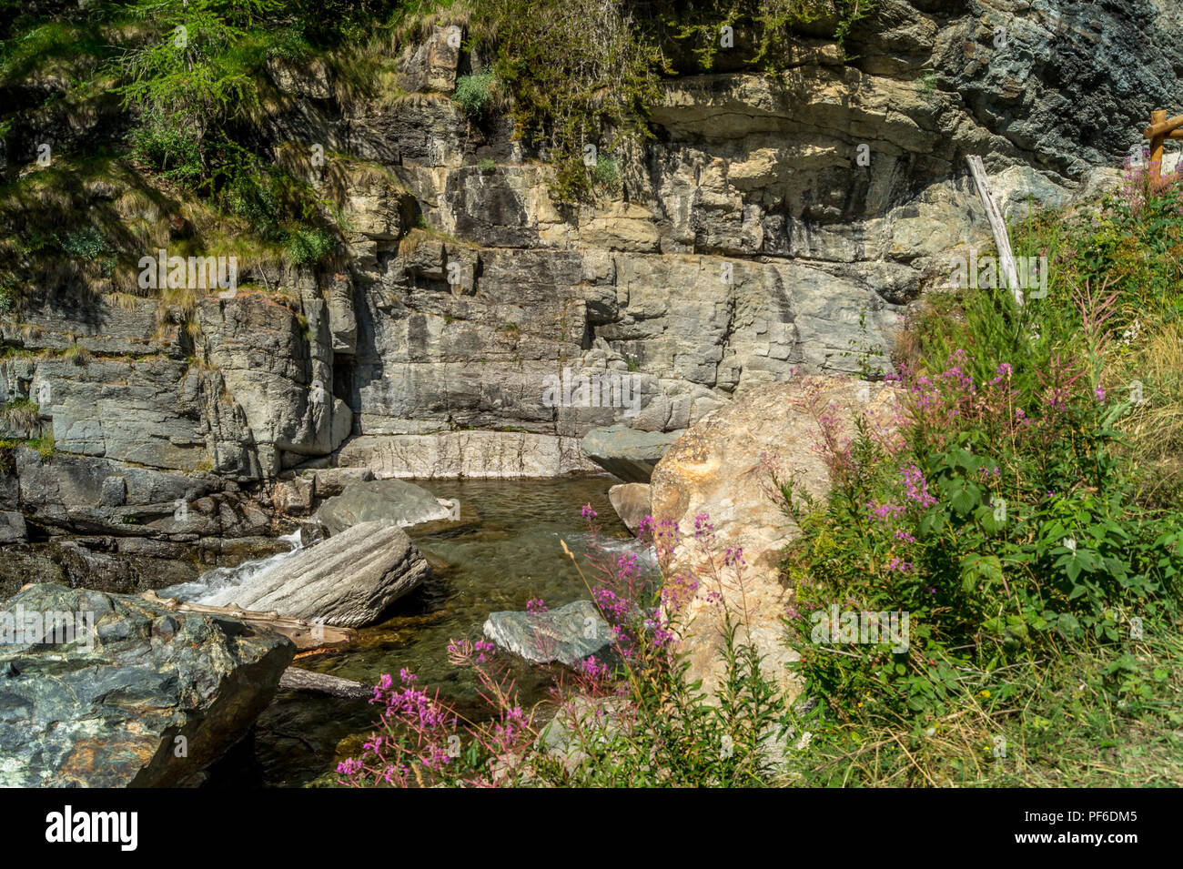 Bergpanorama im Sommer Stockfoto