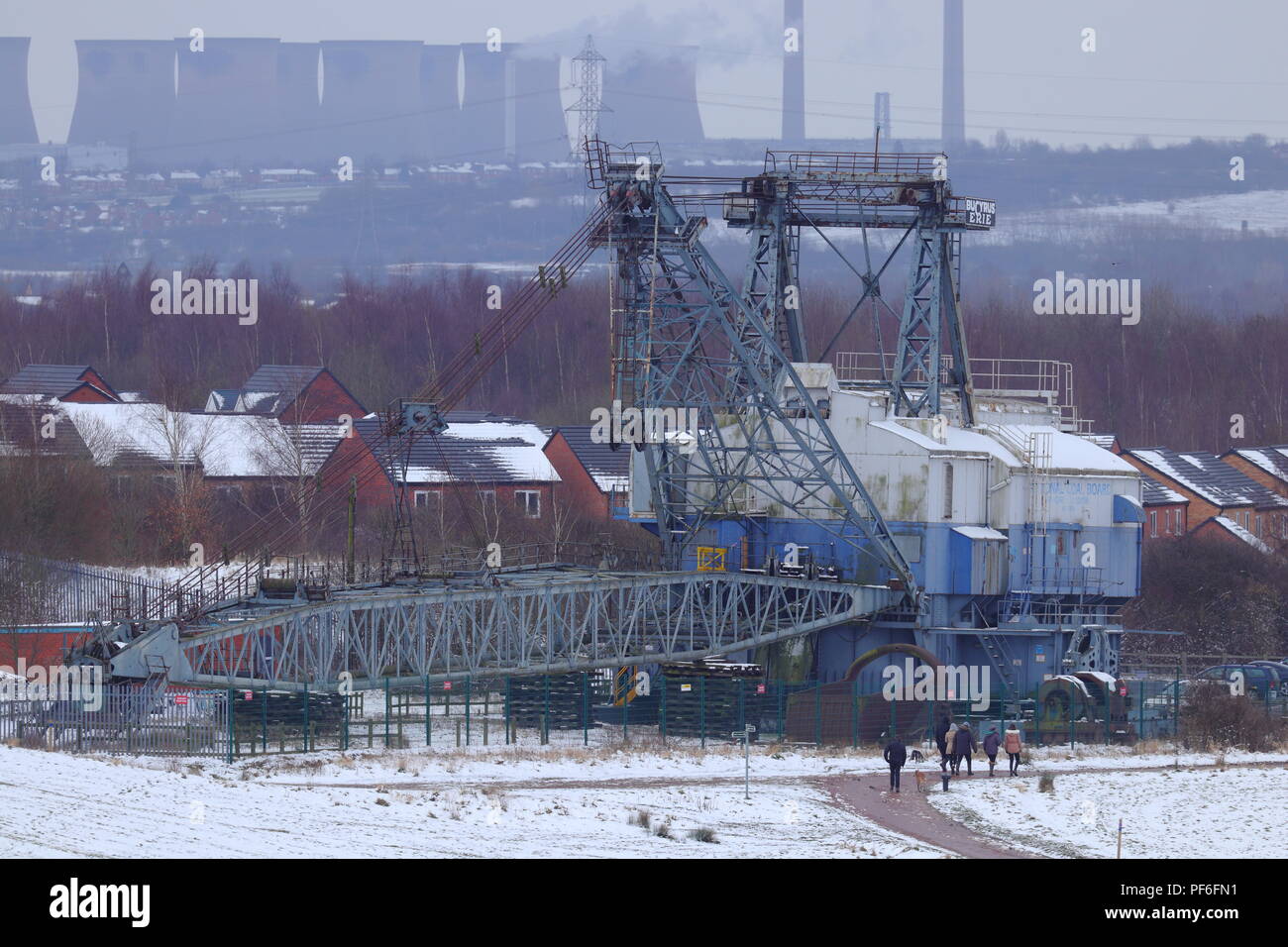 Ruston Bucyrus werden 1150 ist ein seilbagger bei RSPB St Aidan's in der Nähe von Leeds, die jetzt Es ist Ort der Ruhe und dient als Museum. Stockfoto