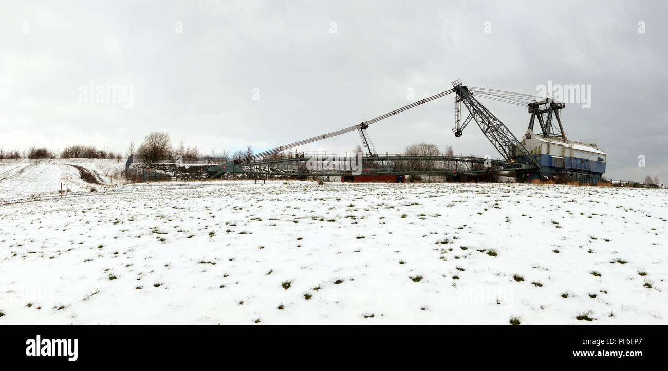 Ruston Bucyrus werden 1150 ist ein seilbagger bei RSPB St Aidan's in der Nähe von Leeds, die jetzt Es ist Ort der Ruhe und dient als Museum. Stockfoto