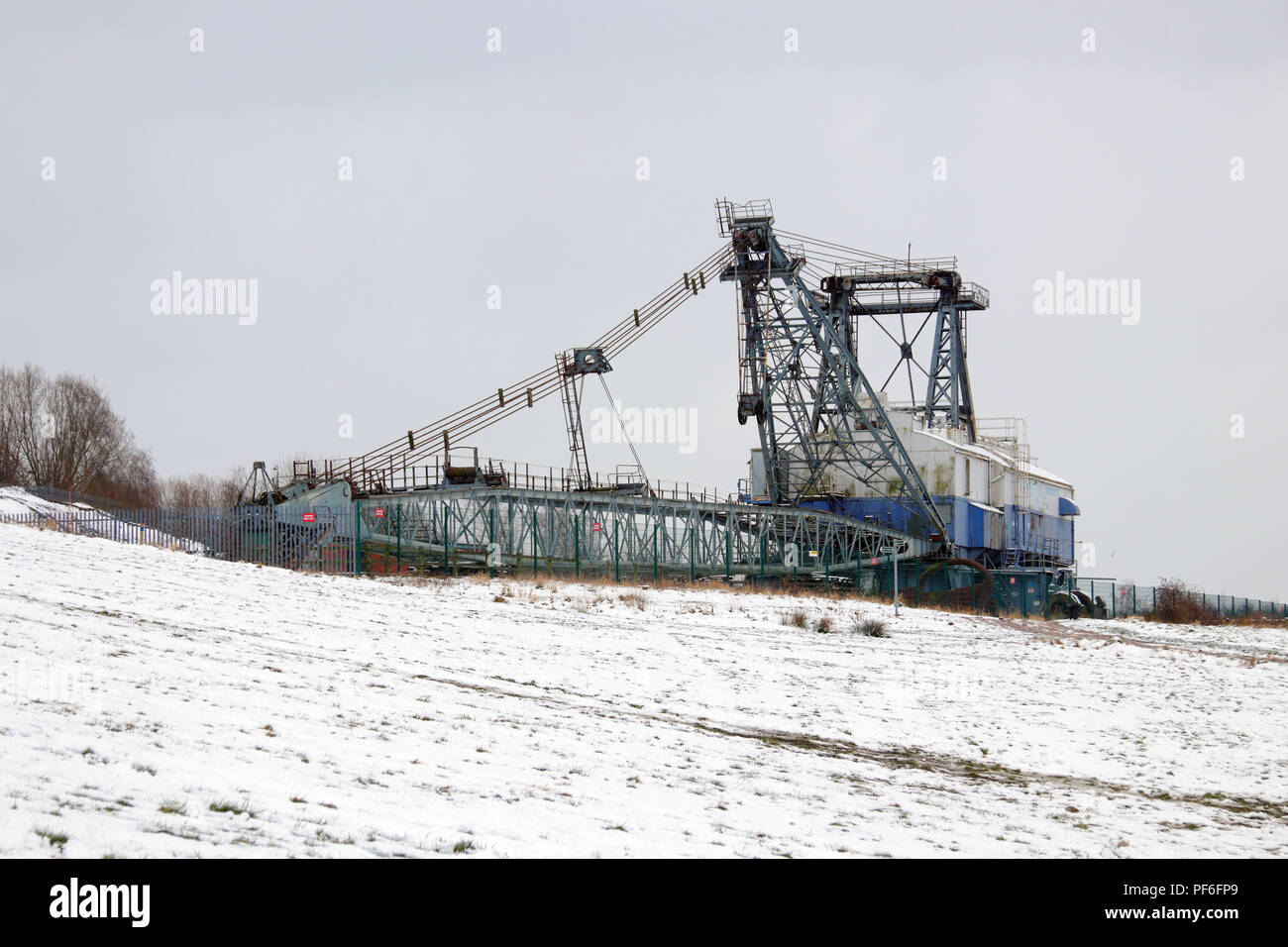 Ruston Bucyrus werden 1150 ist ein seilbagger bei RSPB St Aidan's in der Nähe von Leeds, die jetzt Es ist Ort der Ruhe und dient als Museum. Stockfoto
