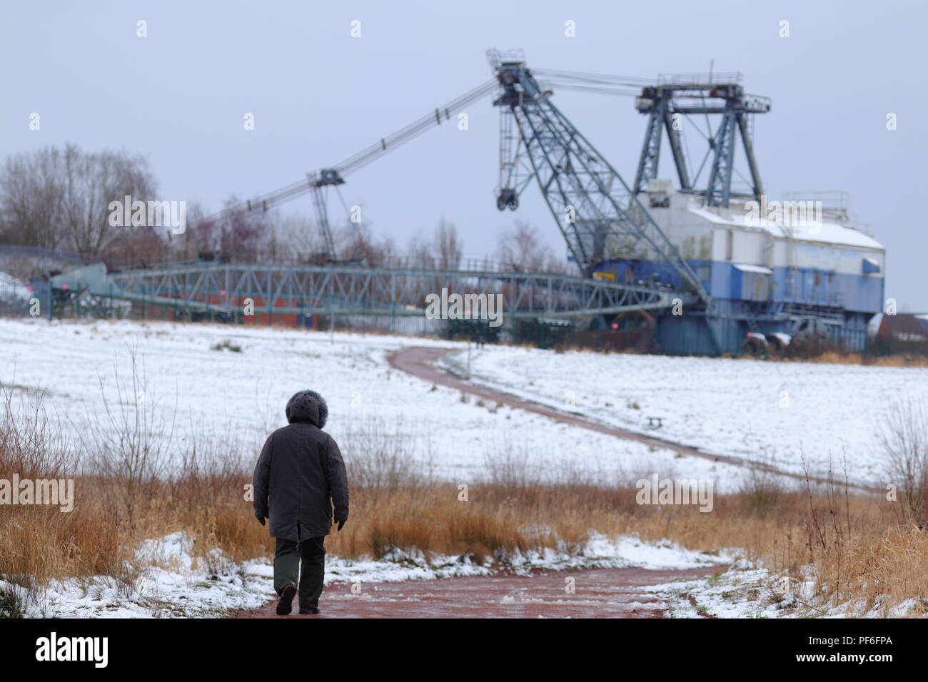 Ruston Bucyrus werden 1150 ist ein seilbagger bei RSPB St Aidan's in der Nähe von Leeds, die jetzt Es ist Ort der Ruhe und dient als Museum. Stockfoto
