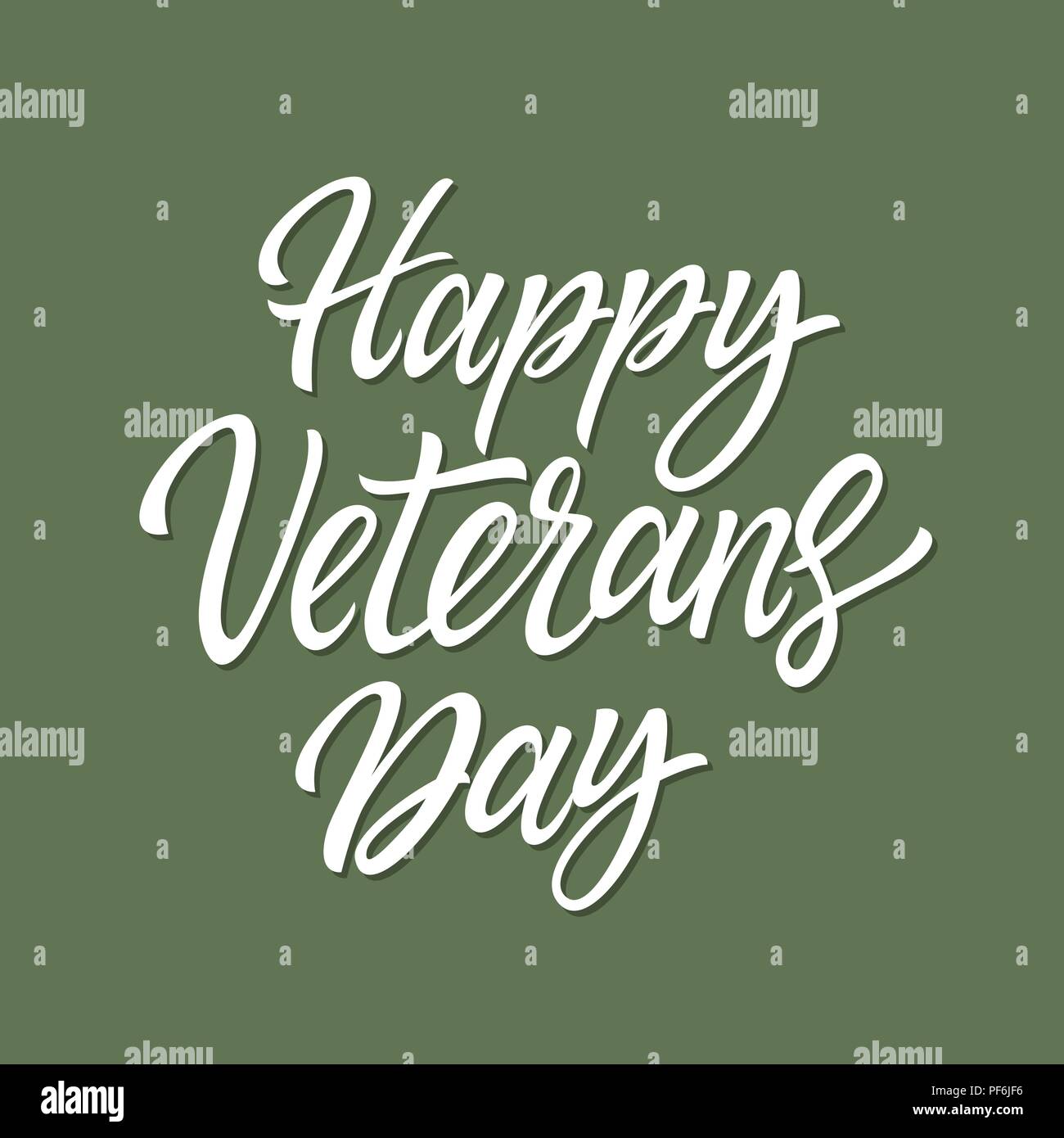 Happy Veterans Day - Vektor Hand gezeichnet Brush Stift Schriftzug Stock Vektor