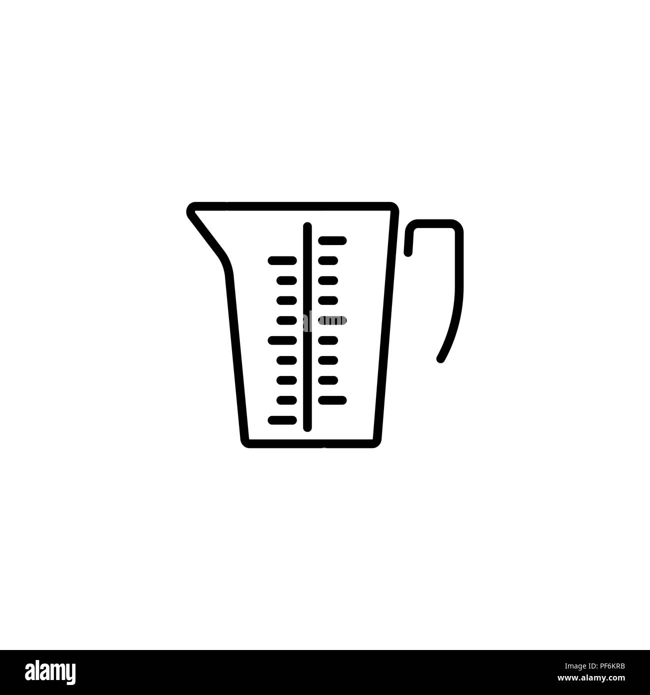 Web Symbol Leitung. Messbecher für die Küche Stock Vektor