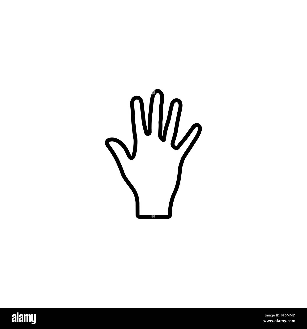 Web Symbol Leitung. Hand, Bündel von Fives Stock Vektor