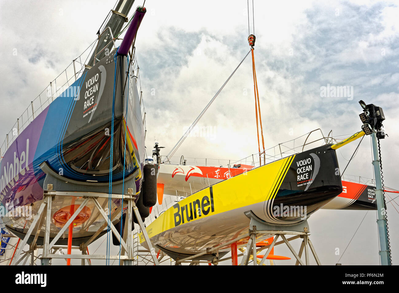 Brunel Racing Yacht aus der Volvo Ocean Race 2018 Stockfoto