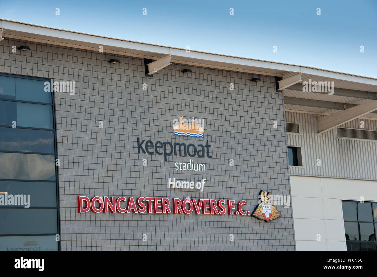Doncaster Rovers Football Club am Keepmoat Stadion, Doncaster Stockfoto