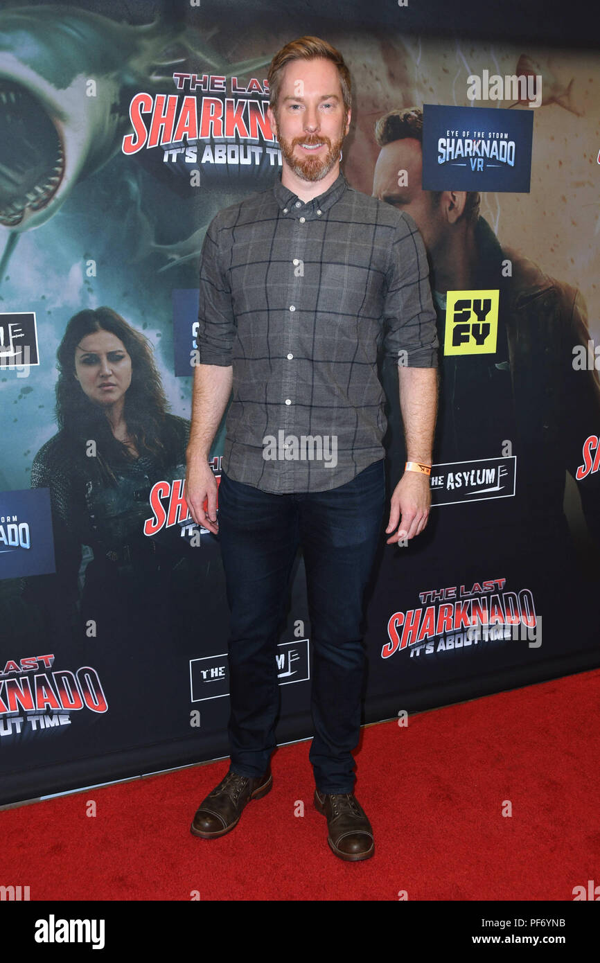 Los Angeles, Kalifornien, USA. 19 August, 2018. Chris Owen.'' Die letzte Sharknado: Es ist an der Zeit'' Los Angeles Premiere auf Cinemark - Playa Vista gehalten. Photo Credit: Birdie Thompson/AdMedia Credit: Birdie Thompson/AdMedia/ZUMA Draht/Alamy leben Nachrichten Stockfoto