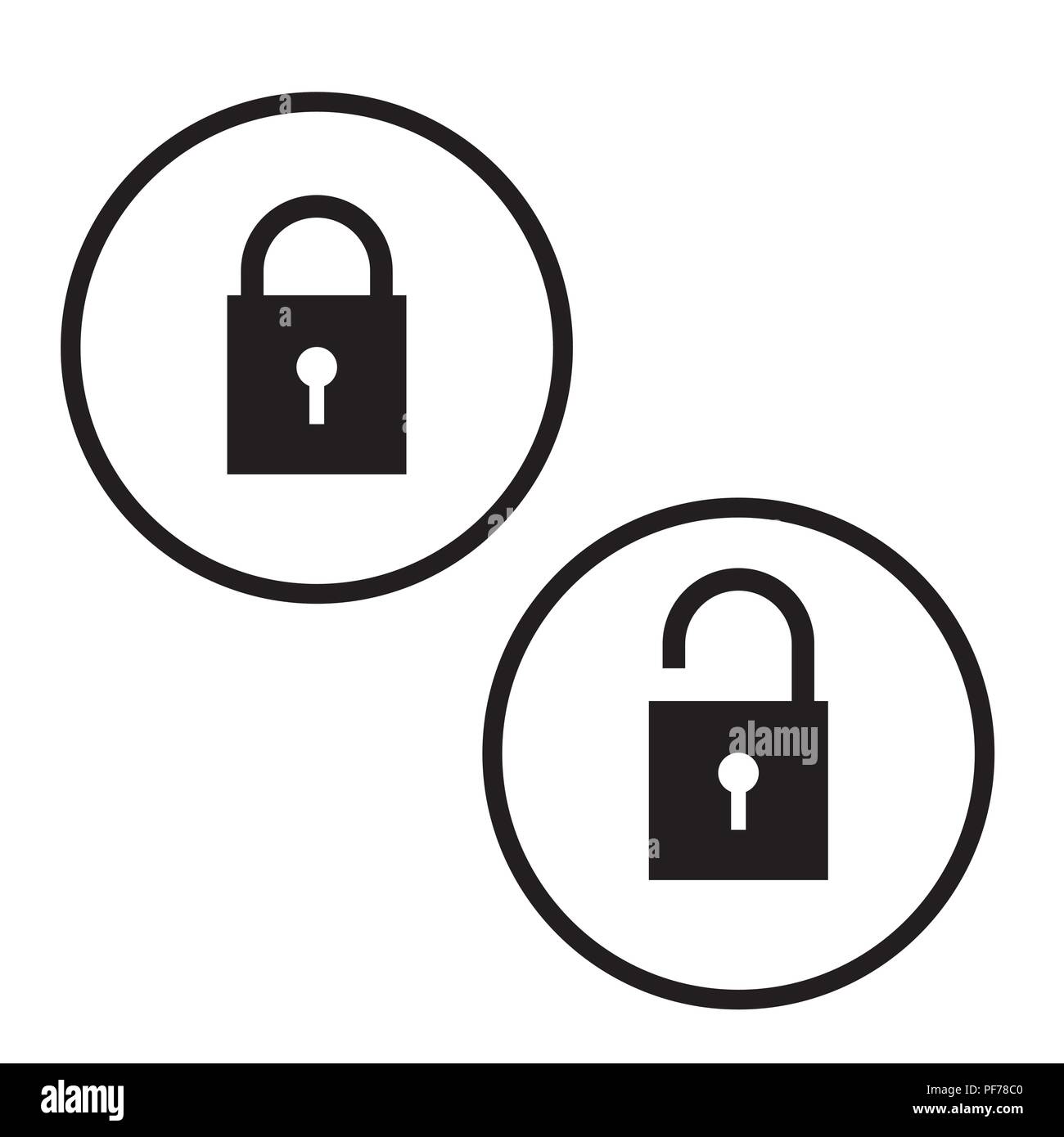 Symbol Sperren Sicherheit Symbol Vektor Stock Vektor