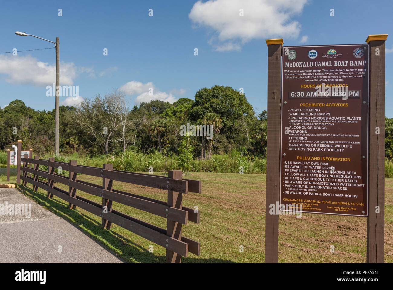 McDonald Canal Boot Rampe Stockfoto