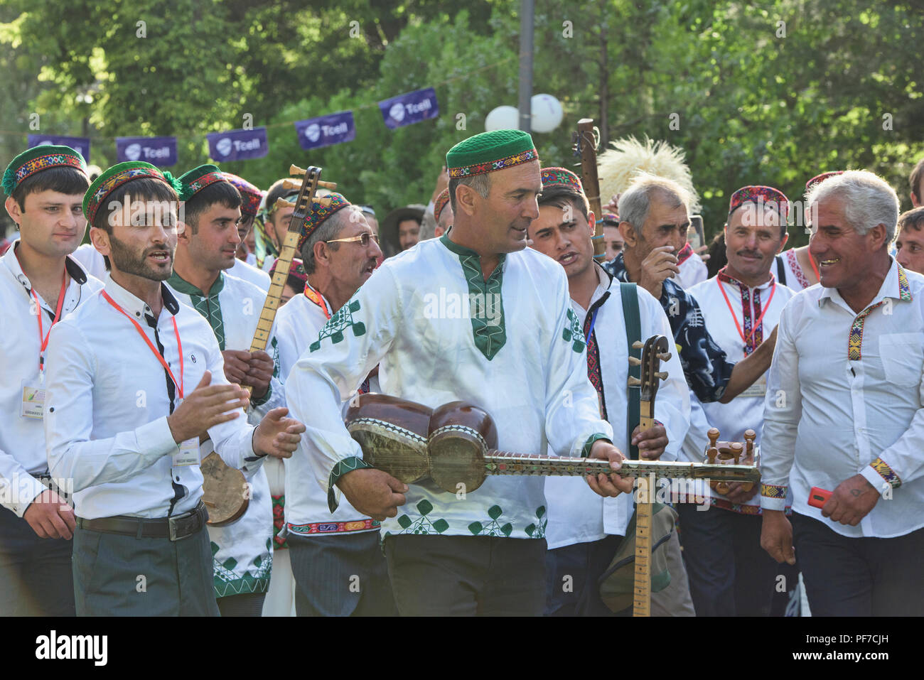Traditionelle Pamiri Musiker, Khorog, Tadschikistan Stockfoto