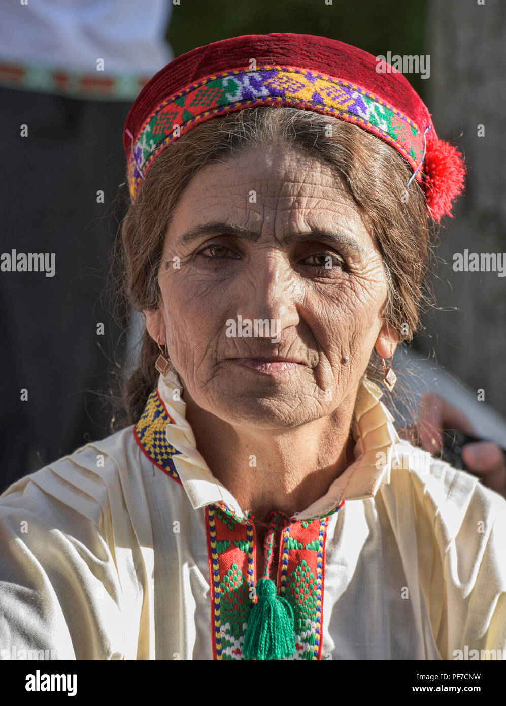 Porträt eines alten Pamiri Frau, Khorog, Tadschikistan Stockfoto
