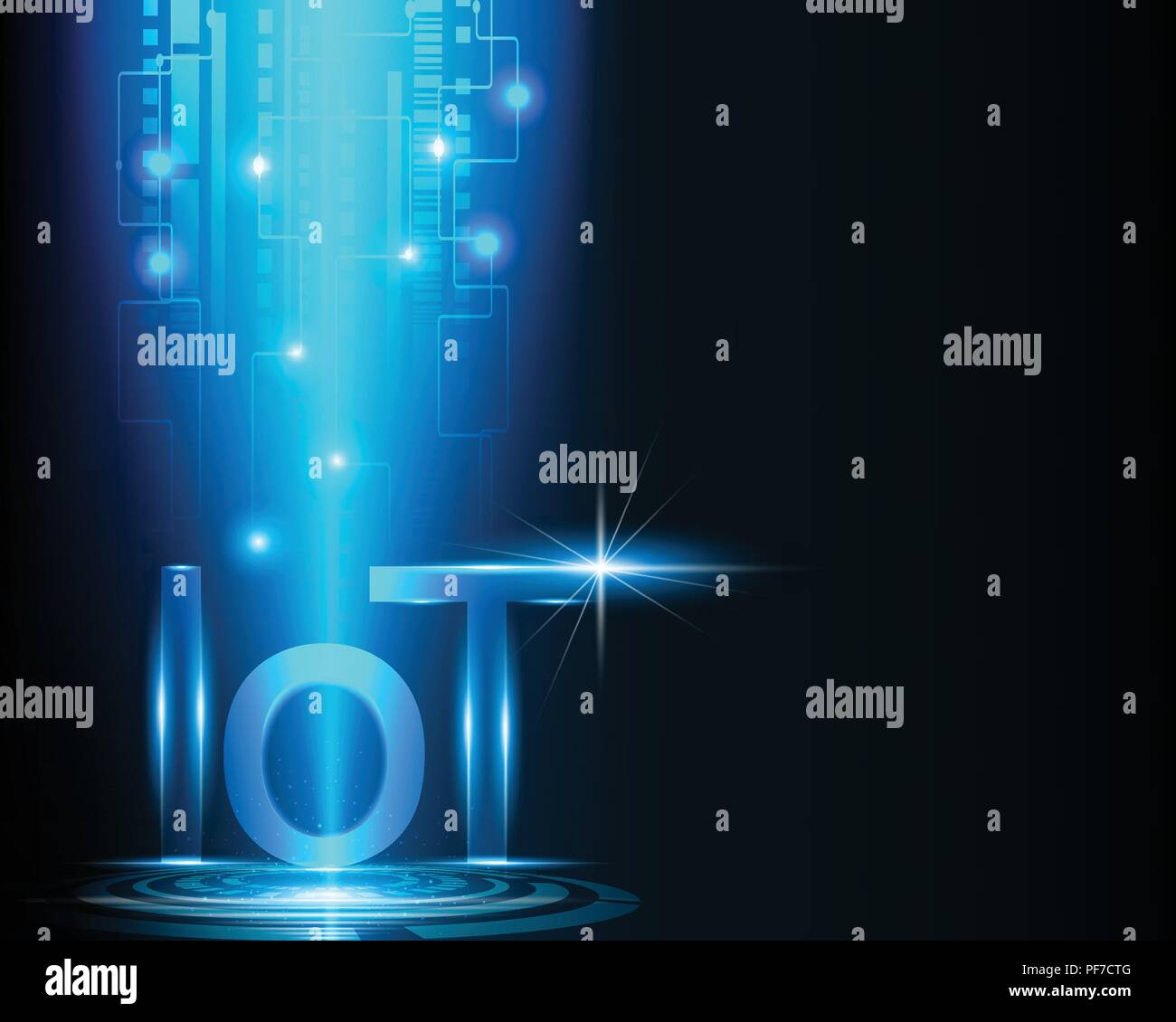 Internet der Dinge (IOT) Technologie und Daten Netzwerkanalyse Verbindung Geschäftskonzept. Vector EPS Abbildung 10 Stock Vektor