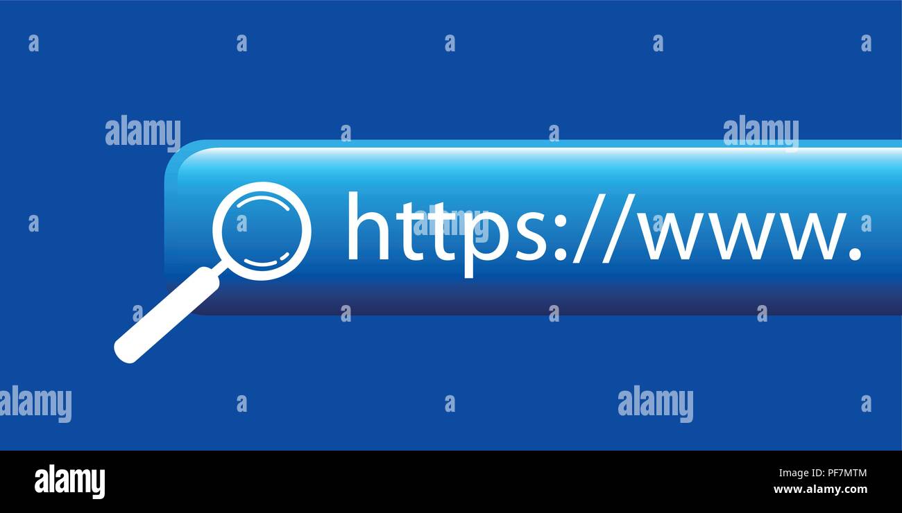 Https Suche Website blue background Vektor EPS Abbildung 10 Stock Vektor