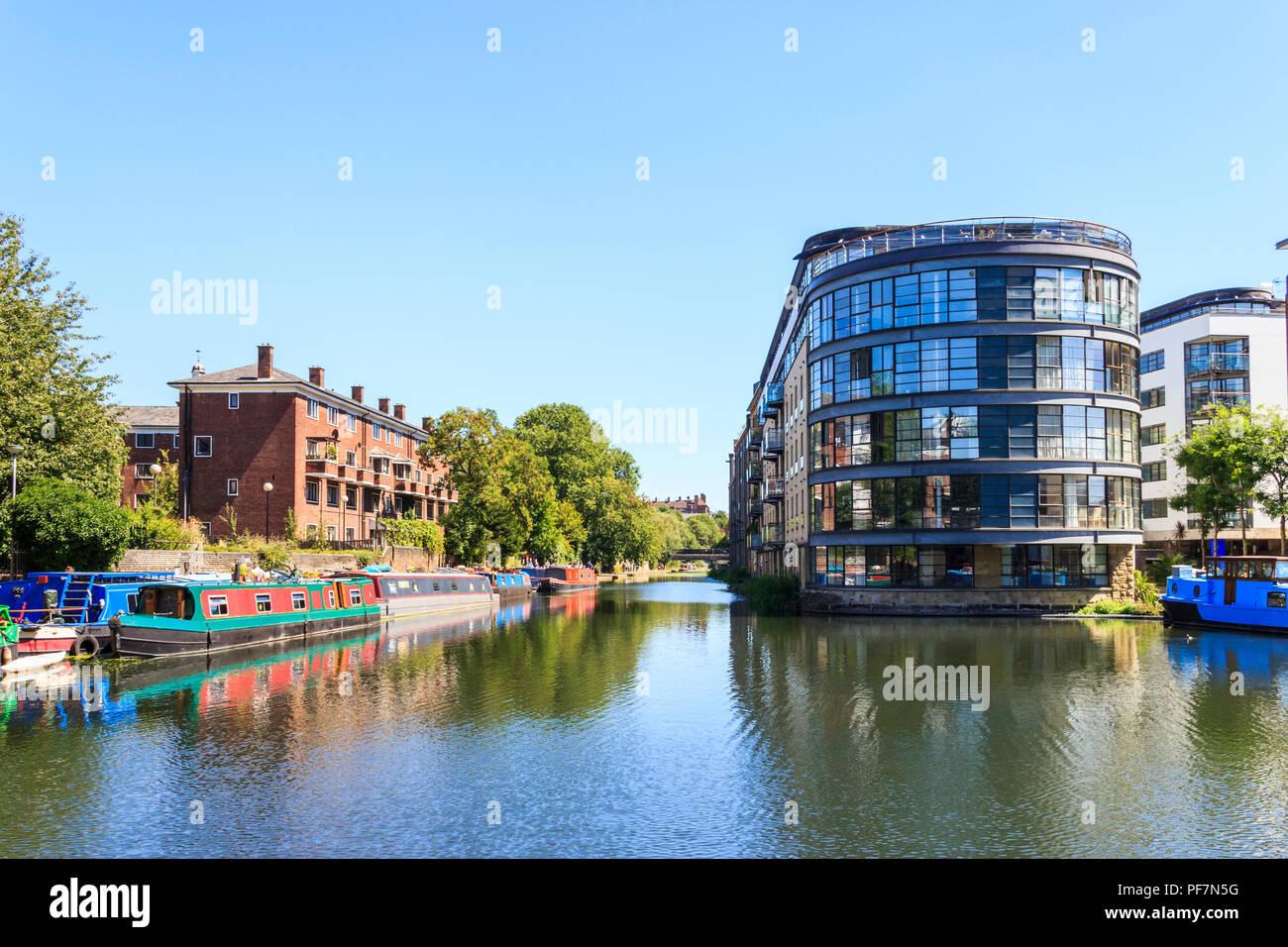 Eis Wharf Apartments am Regent's Canal, King's Cross, London, UK Stockfoto