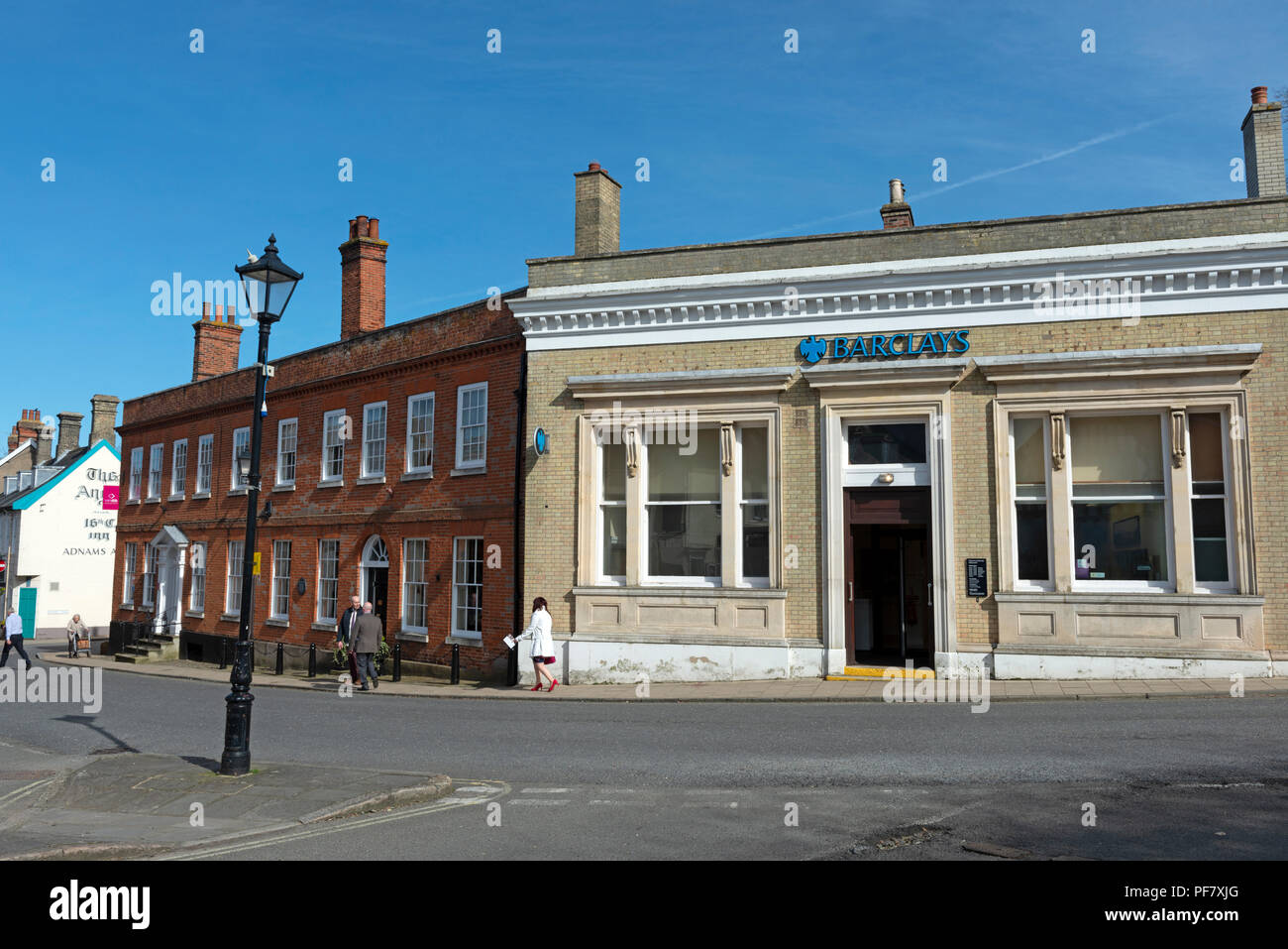 Barclays Bank, die im November 2018 geschlossen werden, ohne dass die Banken in der Stadt, Halesworth, Suffolk, England. Stockfoto