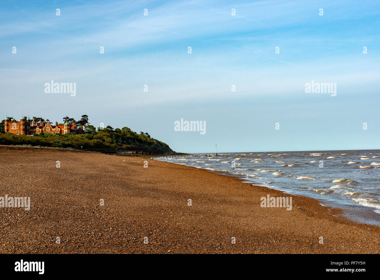 Bawdsey Manor und ehemaligen Kriegszeiten RAF Station, wo Radar entwickelt wurde und sich die Welten der ersten operativen Radar Station, bawdsey Fähre, Suffolk. Stockfoto