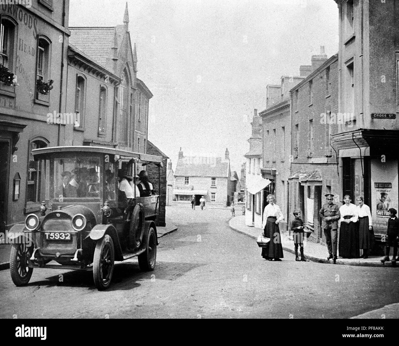 Cross Street, Bideford, Anfang 1900 s Stockfoto