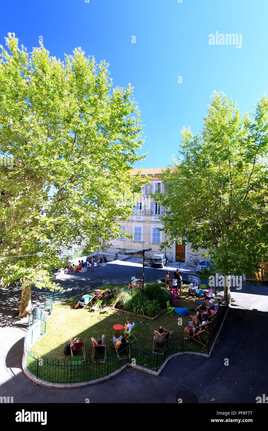 Parfümierte nap in der Altstadt von Grasse, Alpes-Maritimes, 06, Côte d'Azur Provence-Alpes-Côte d'Azur Stockfoto