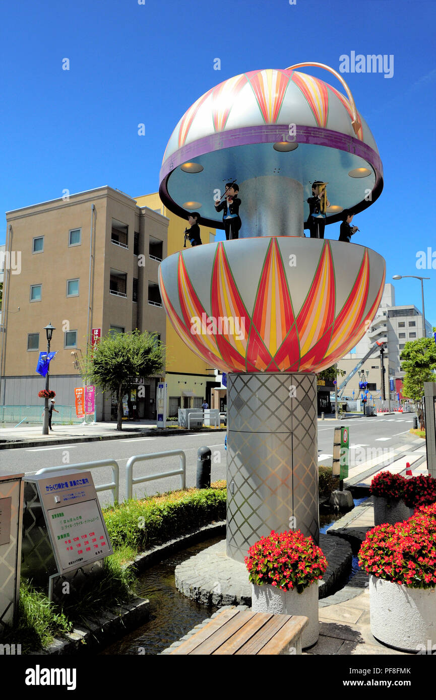 Karakuri Dokei dai von Matsumoto City (Amusement Clock Tower Musik zu spielen jede Stunde) Stockfoto