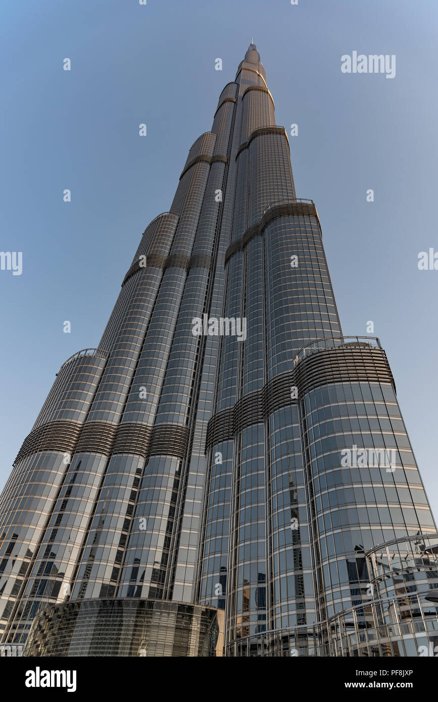 Der Burj Khalifa in Dubai, V.A.E. Stockfoto