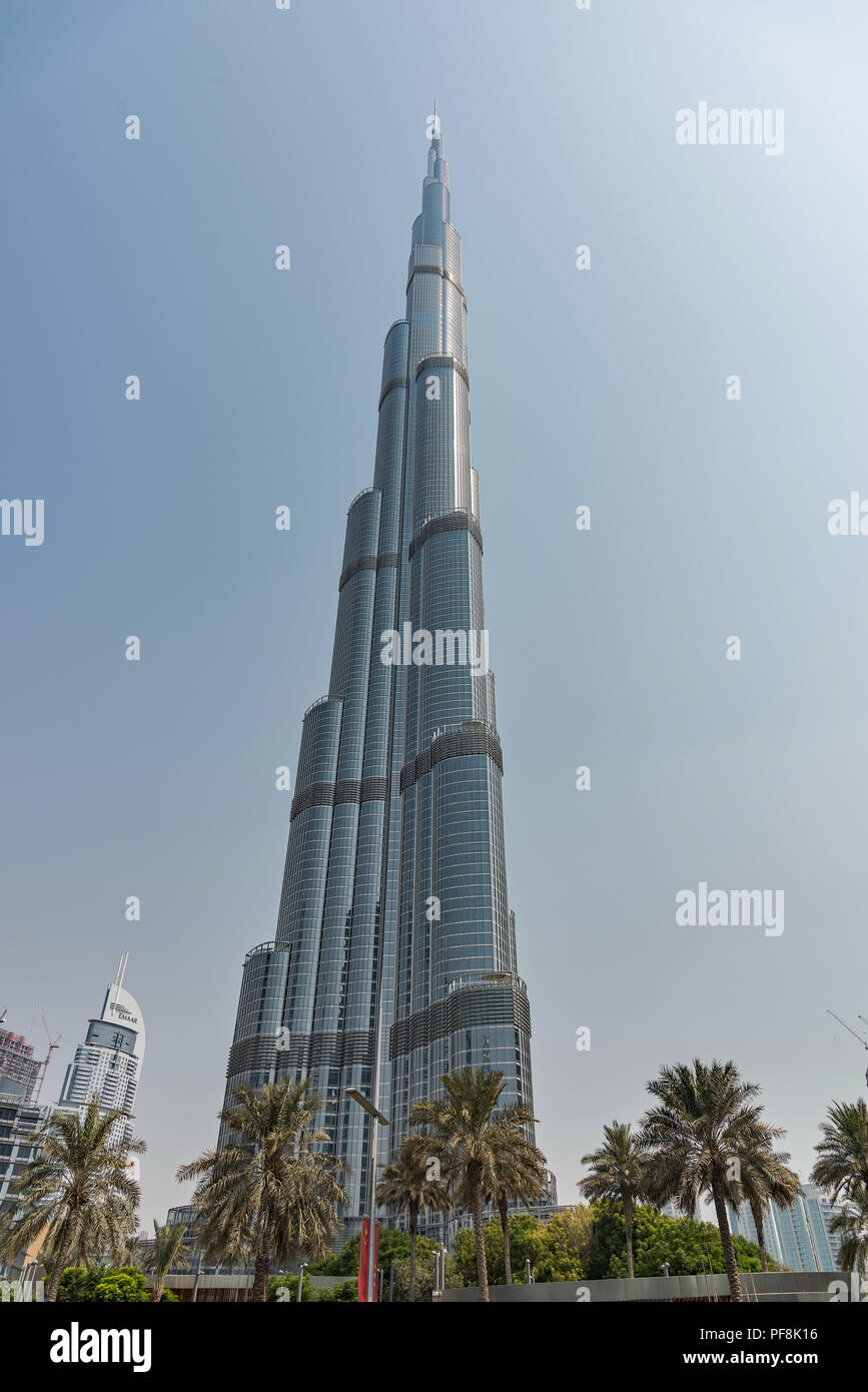 Der Burj Khalifa in Dubai, V.A.E. Stockfoto