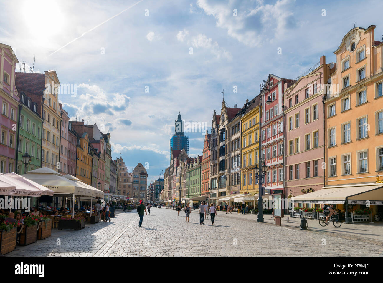 Wroclaw, Altstadt (Stare Miasto). Marktplatz (Rynek wir Wrocławiu), Breslau, Schlesien, Polen Stockfoto