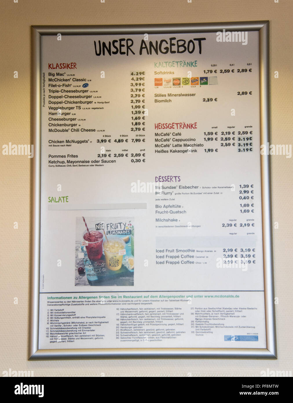 Fast Food In Deutschland Stockfotos Und Bilder Kaufen Alamy