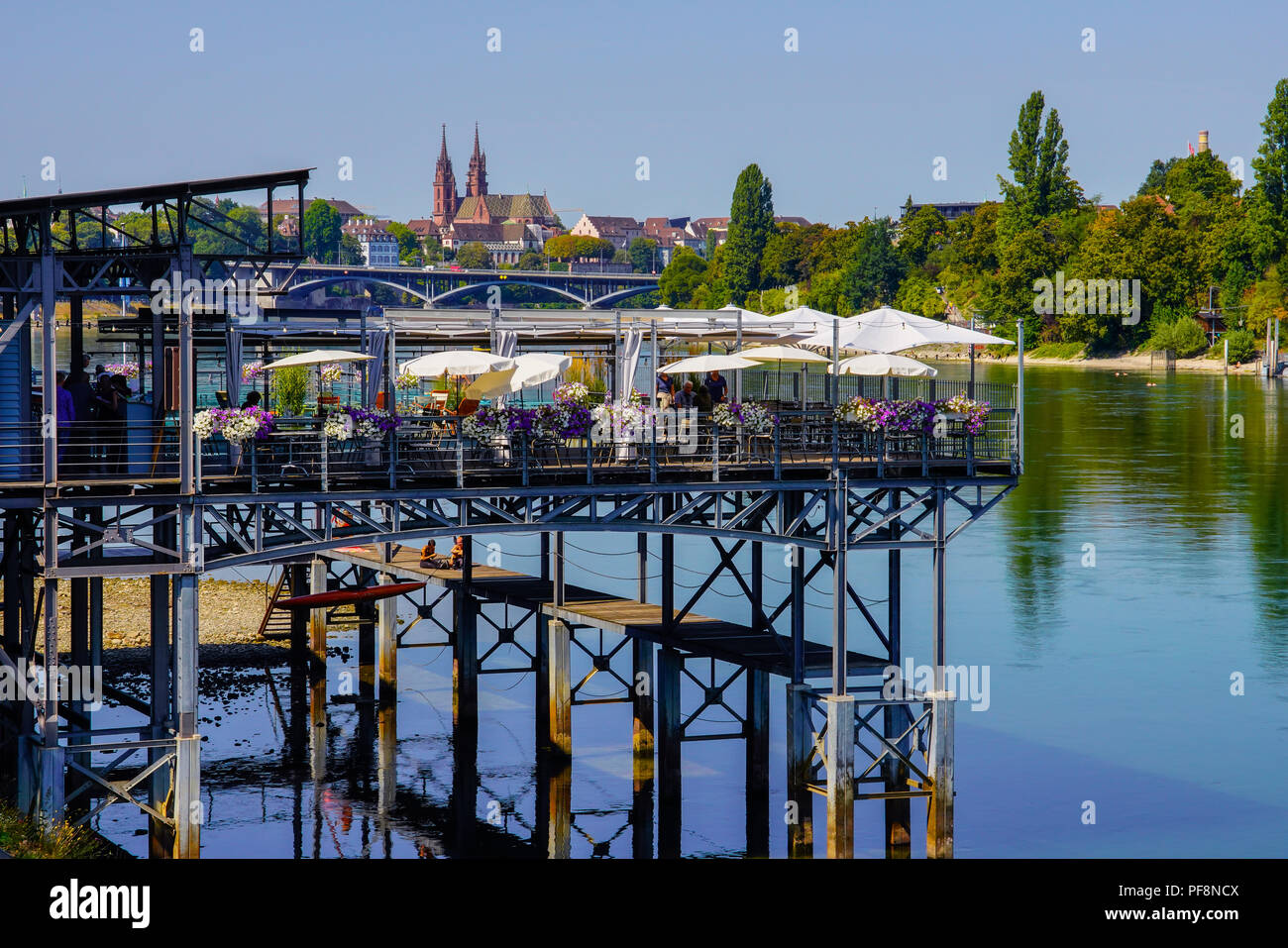 Panoramablick von Basel, Schweiz. Stockfoto