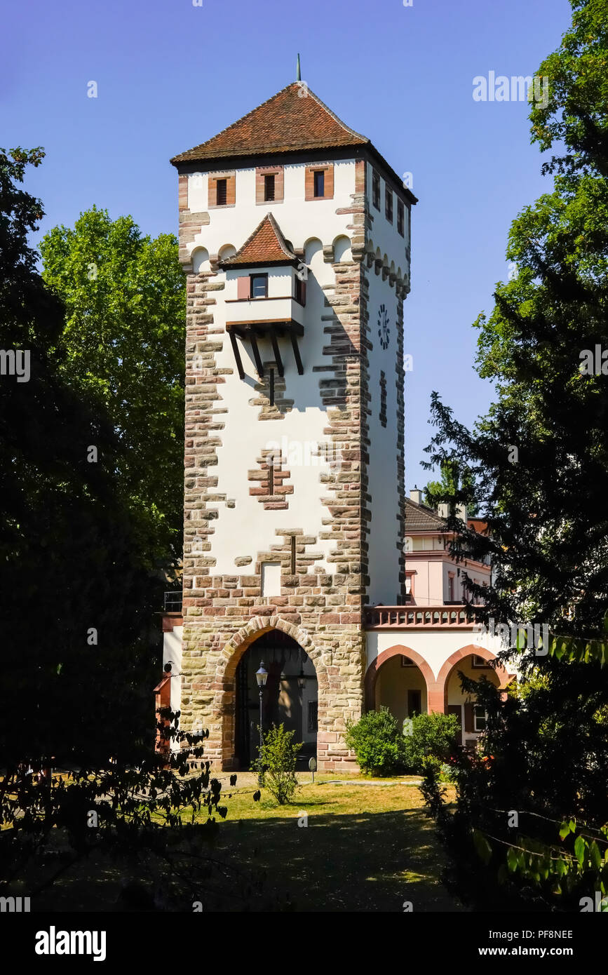 Die St. Alban-Tor (St. Alban Tor), zurückgehend bis Ca. 1400, Basel, Schweiz. Stockfoto