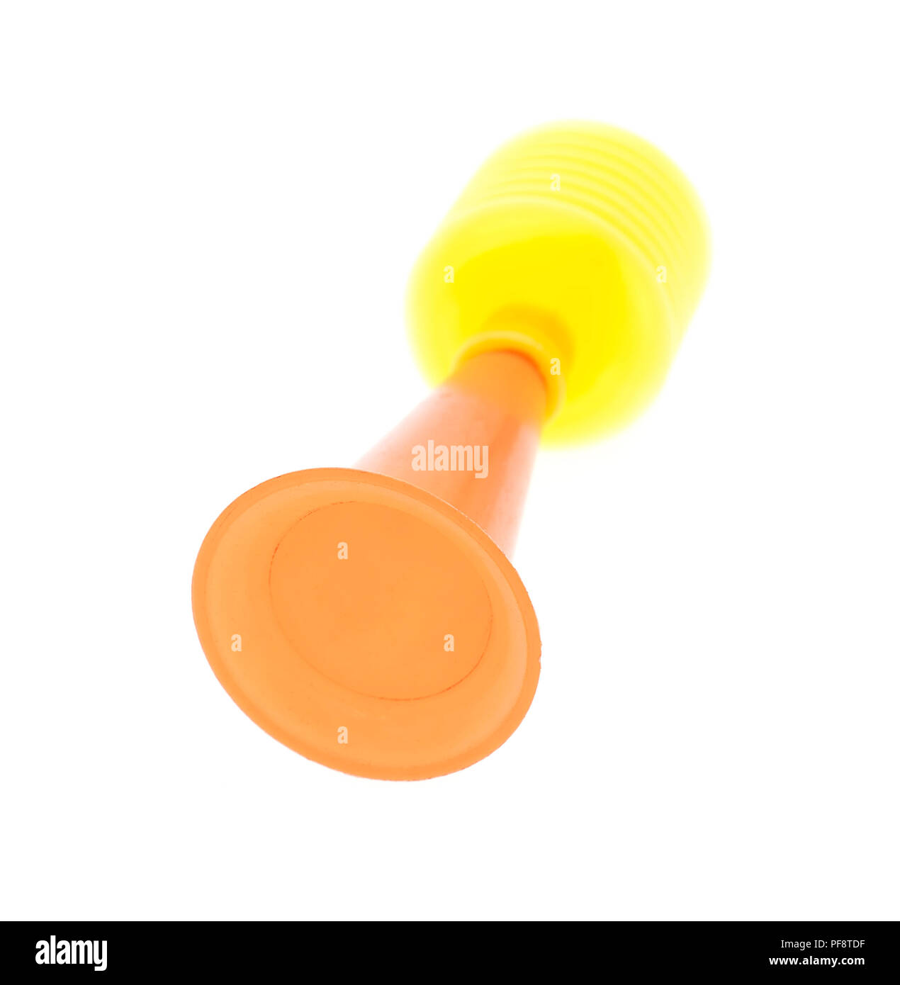 Fußball triple Fan-Trompete Stockfoto