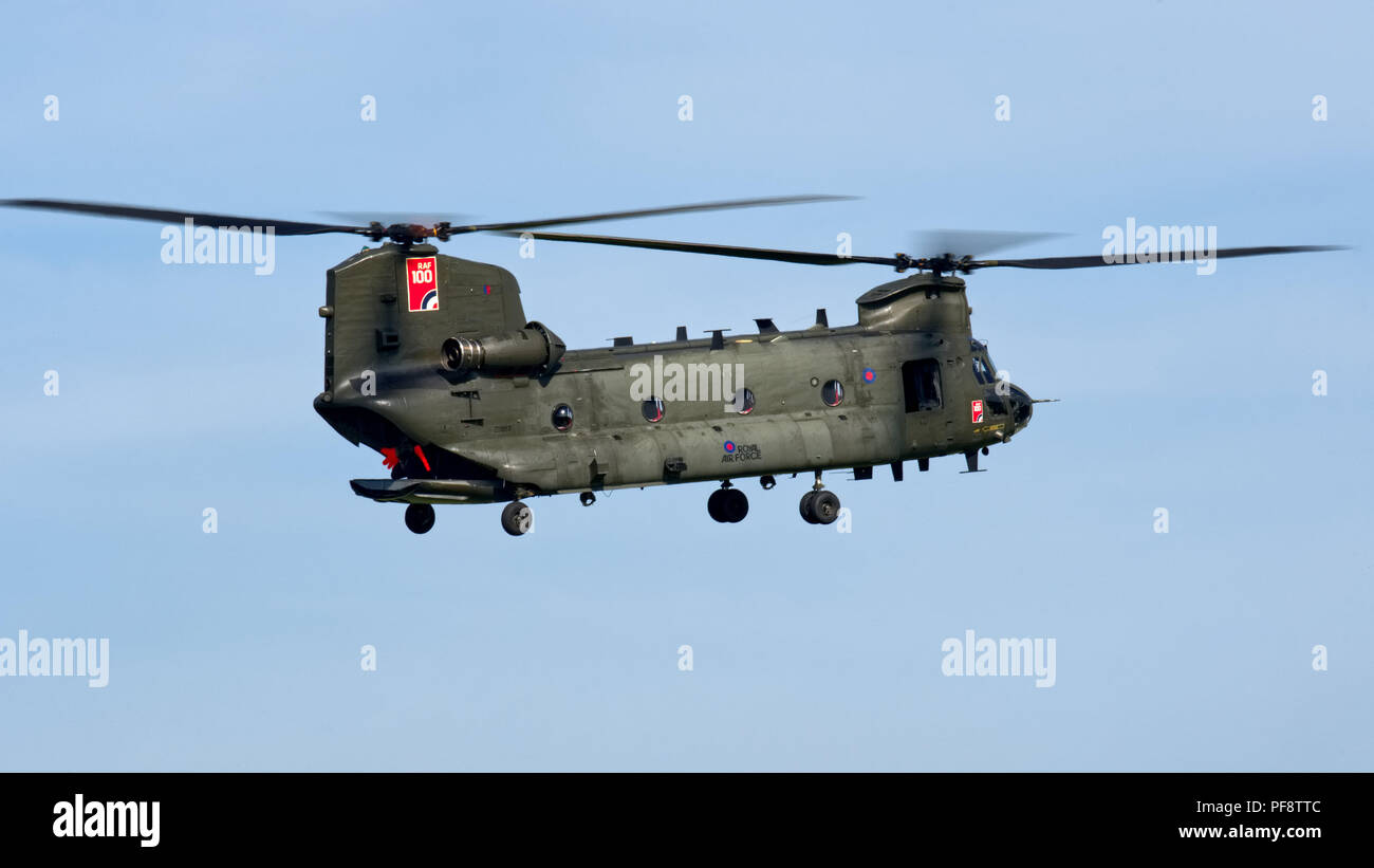 RAF 100 Chinook Anzeige Stockfoto