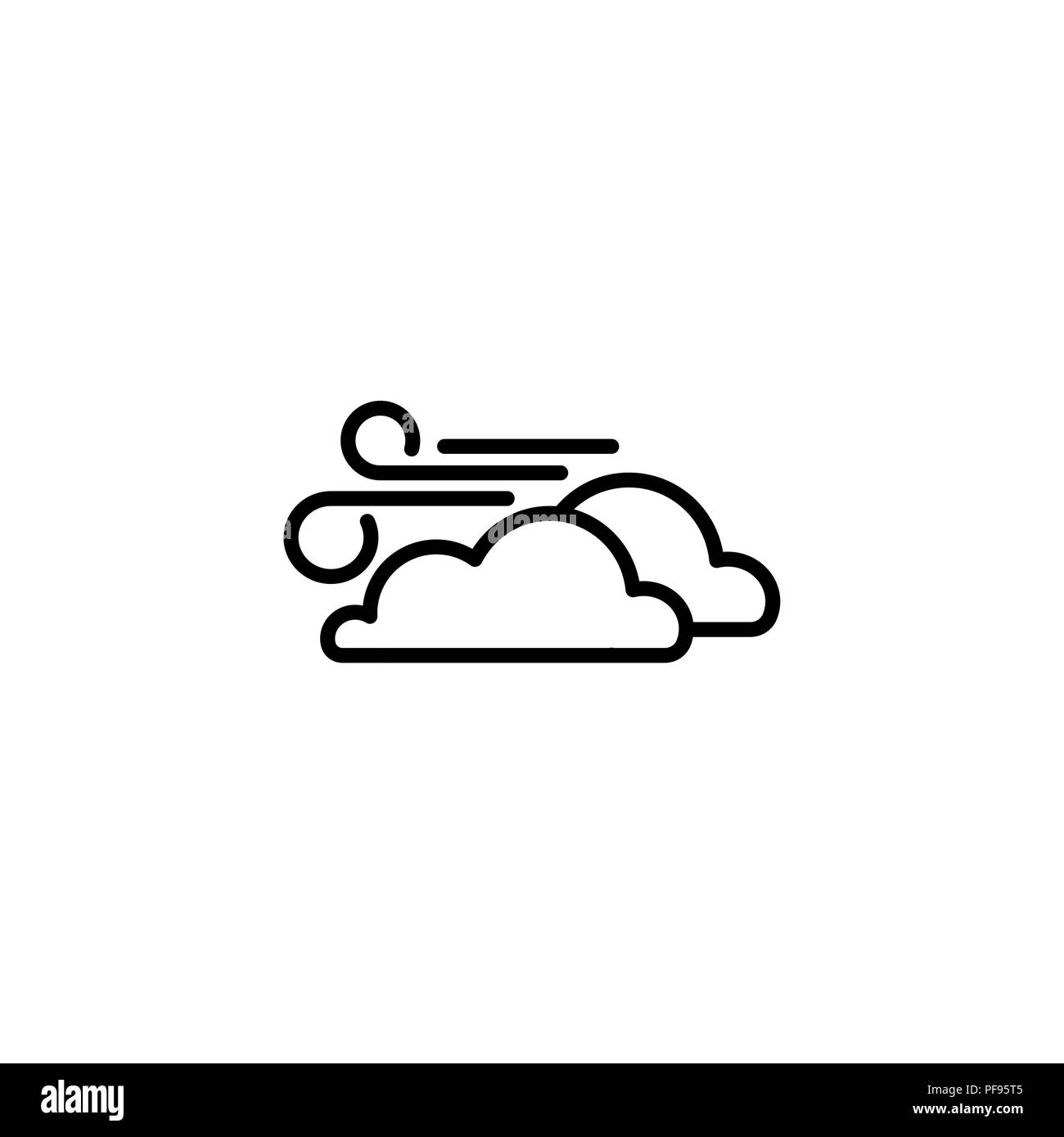 Web Icon Wind Und Wolken Windiges Wetter Stock Vektorgrafik Alamy