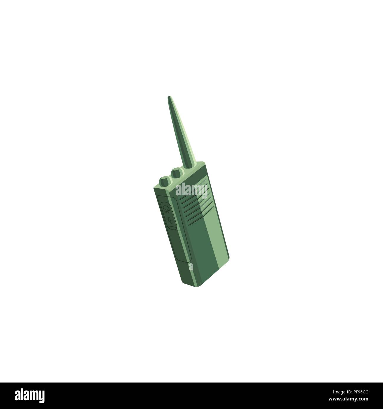 Farbe Vektor Bild. Polizei walkie-talkie auf weißem Hintergrund Stock Vektor