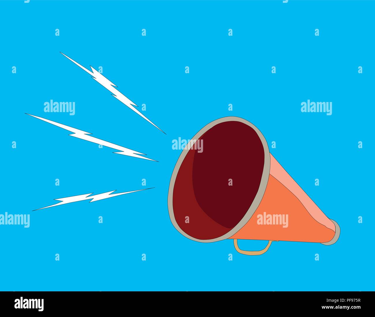 Vintage Megaphon Vector Illustration. Stock Vektor