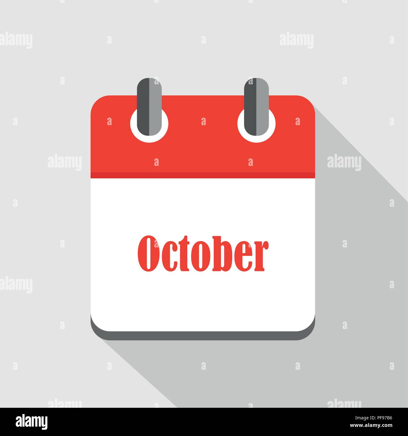 Symbol Kalender Geschäft Oktober Vektor-illustration EPS 10. Stock Vektor