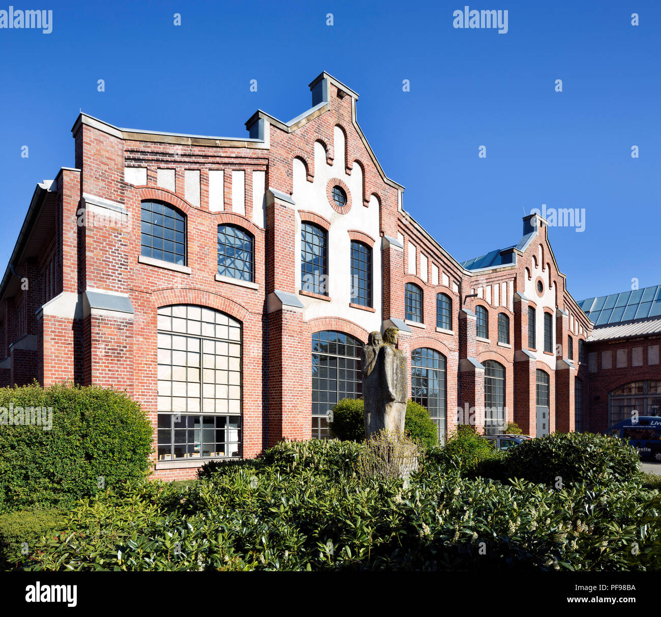 Ehemalige königliche Hannover Bahnhof Workshop, heute Zentrum für Wirtschaft, Medien und Kunst, IT-Center, Lingen, Emsland Stockfoto