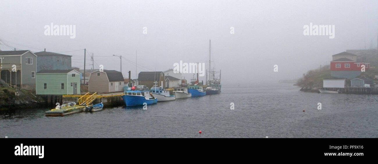 Boot Dock in Rose Blanche Hafen und Diamond Cove, Neufundland, Kanada Stockfoto