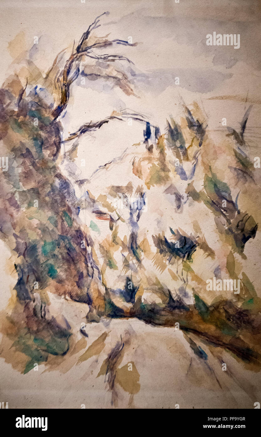 Paul Cezanne - Ecke der Straße Stockfoto