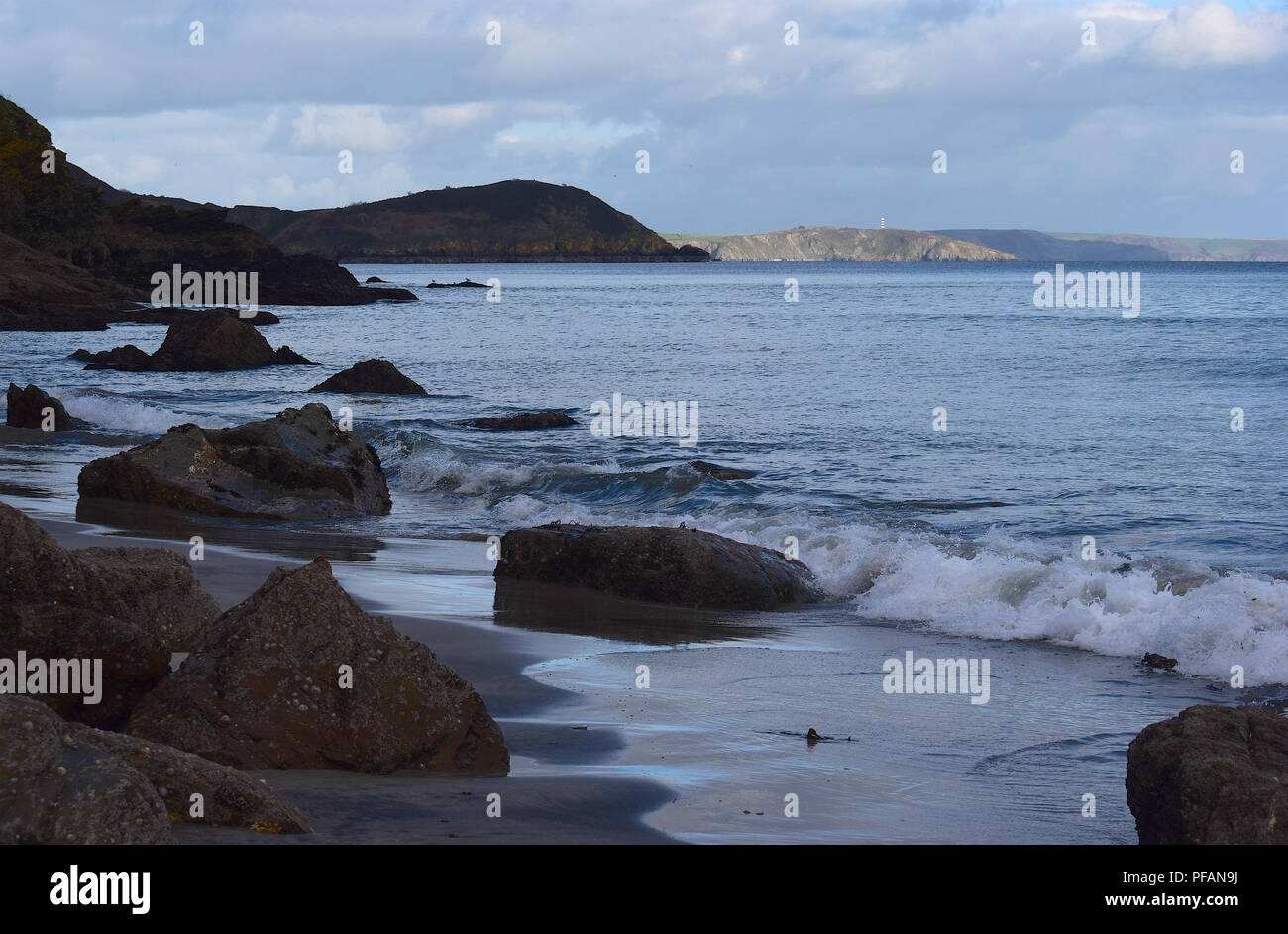 Pentewan Sands, Pentewan, Cornwall, 050218 Stockfoto