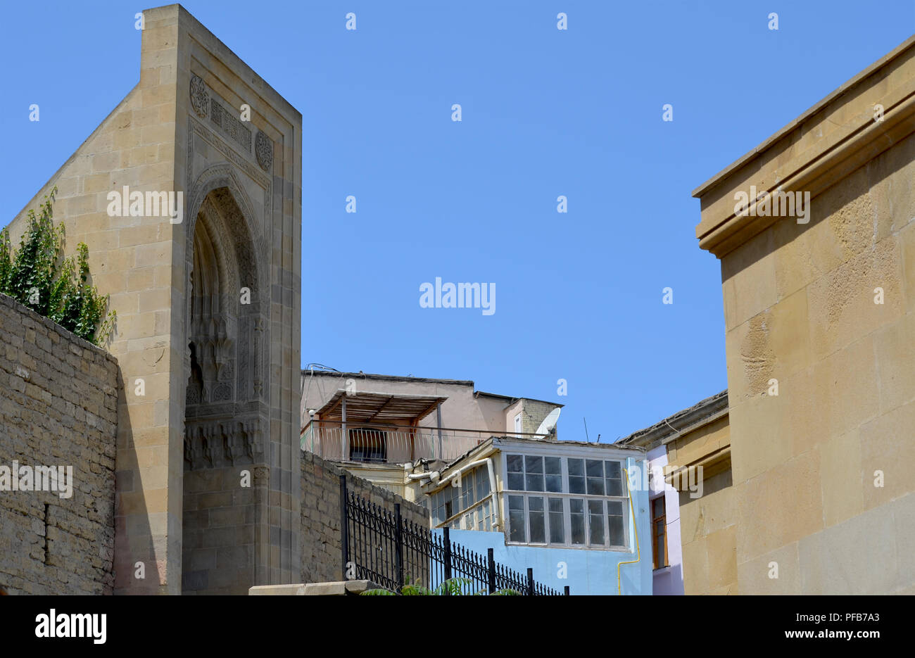 Moschee in der Altstadt von Baku, Aserbaidschan Stockfoto