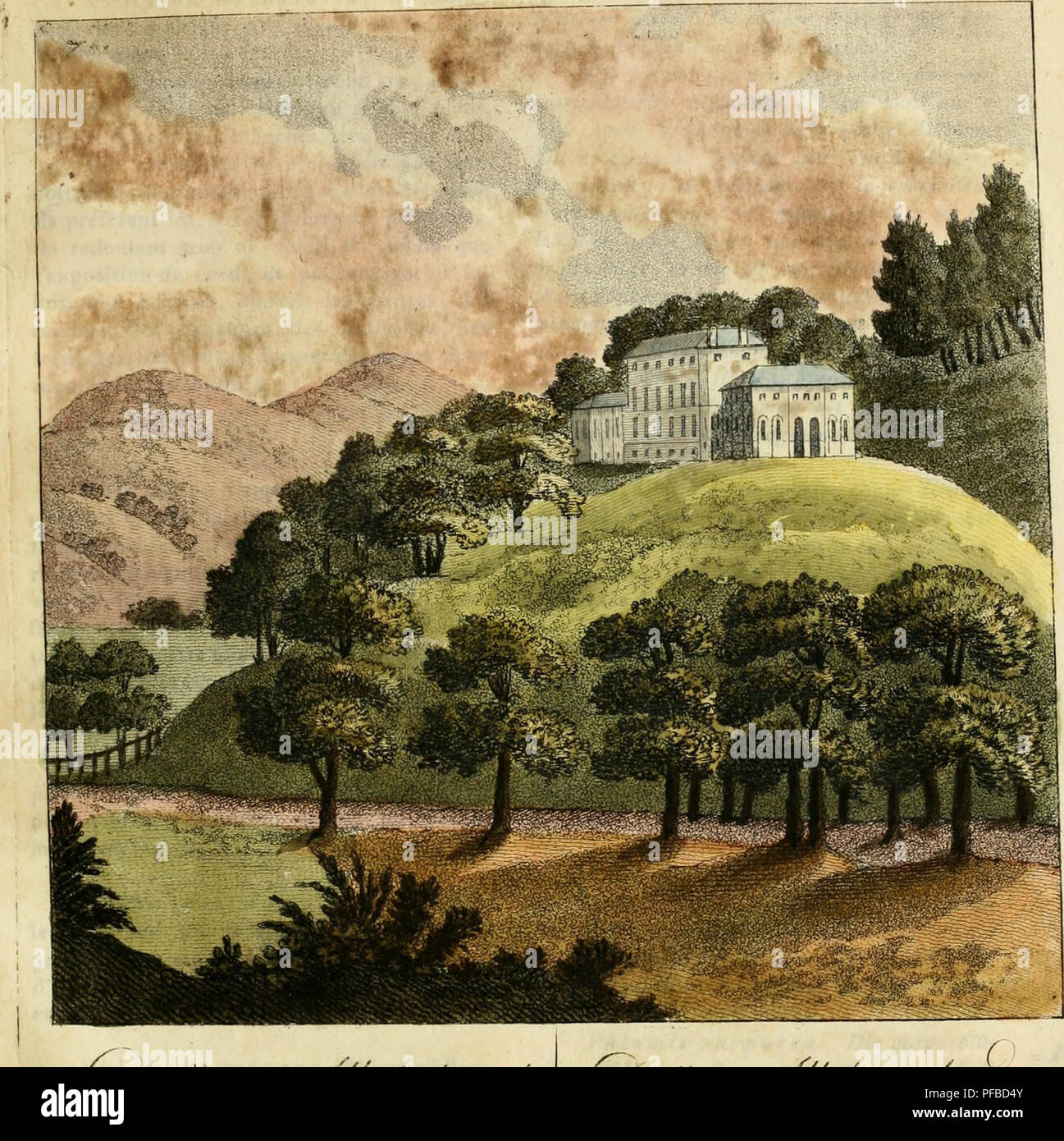 . Beschreibung des principaux parcs et jardins de l'Europe: avec Les remarques sur le jardinage et les Plantagen: enrichi ouvrage d'estampes = Bildliche und beschreibende Darstellung der vorzüglichsten Natur und Kunstgärten in Europa: mit Bemerkungen über Gartenkunst und Anpflanzungen: aus dem Französischen. Gärten und Parks. . Bitte beachten Sie, dass diese Bilder sind von der gescannten Seite Bilder, die digital für die Lesbarkeit verbessert haben mögen - Färbung und Aussehen dieser Abbildungen können nicht perfekt dem Original ähneln. extrahiert. Schindelmayer, Karl Robert, Ca. 1769-1839. [Vi Stockfoto