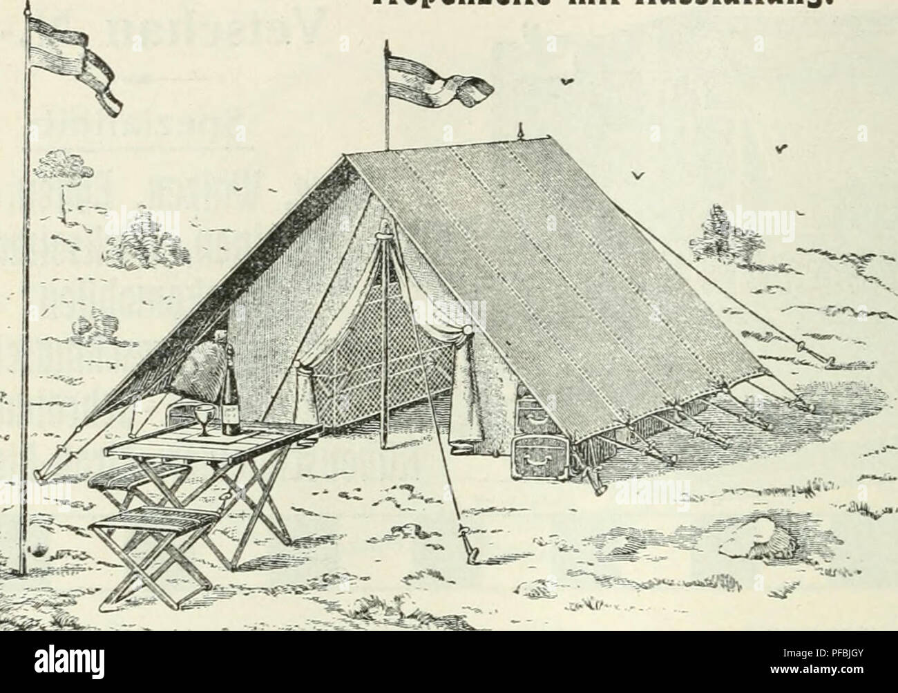 . Der Tropenpflanzer; Zeitschrift fr tropische Landwirtschaft. Tropische Pflanzen, Tropische Nutzpflanzen. 492 - Rob. Reichelt. Berlin C, Stralauerstrafse 52. TroDenzelte mit Ausstattung. u c Vi. Lieferant kaiserlicher und ItÃ¶niglicher BeiiÃ¶rden, Expeditionen, Gesellsctiaften. 1550 Zelt-Kataloge gratis. Telegramm-Adresse: Zeltreichelt Berlin. - 3 S9 Privil. 1488. Simon's Apotheke Privil. Berlin C, Spandauerstrafse 33. Fabrik chemisch-pharmazeutischer PrÃ¤parate* Export-Gesch Ã¤ft. Silberne Medaille BrÃ¼ssel. * Ehrendiplom der Berliner Gewerbe-Ausstellung. Spezialabteilung für TropenausrÃ¼stung. Stockfoto