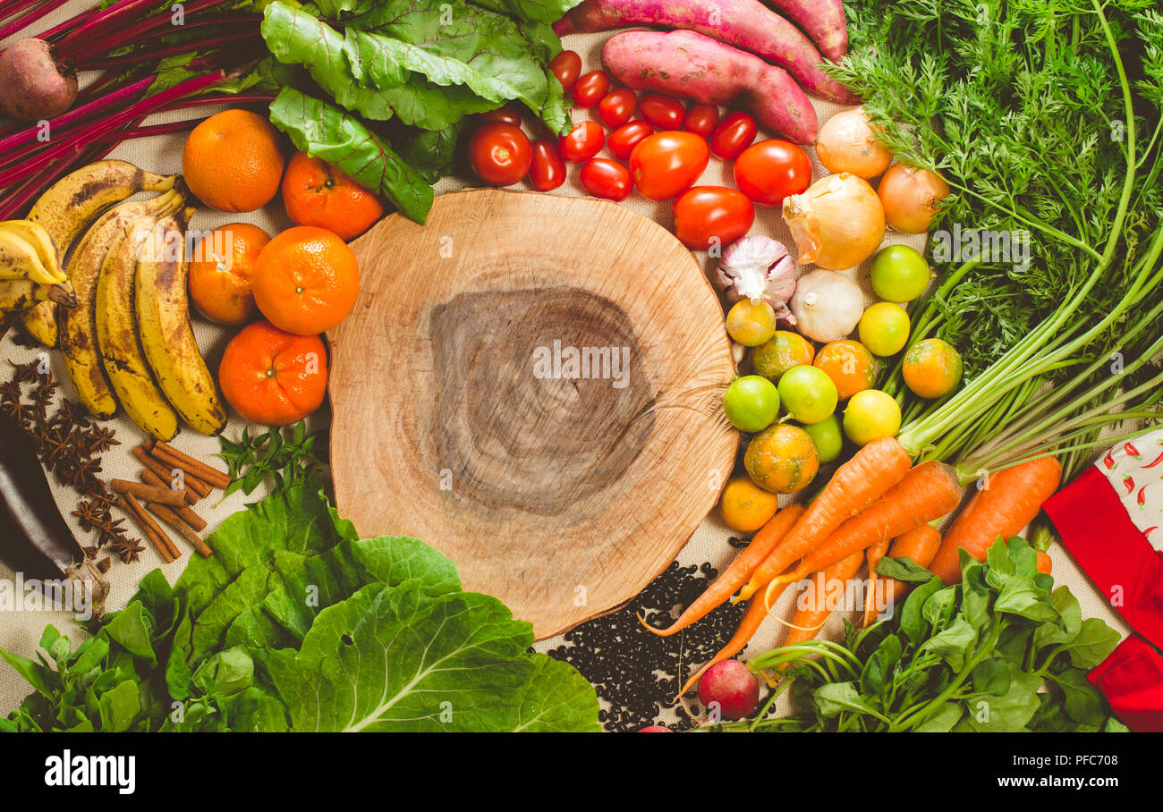 Gemüse, Obst und Gemüse für die Lebensmittelproduktion Stockfoto