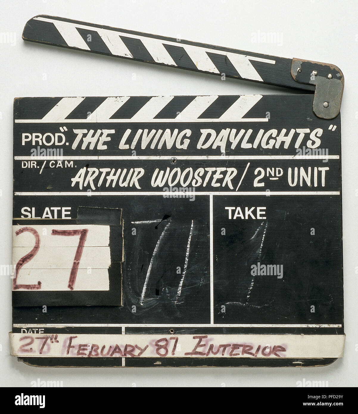 Ein Filmklappe Stockfoto