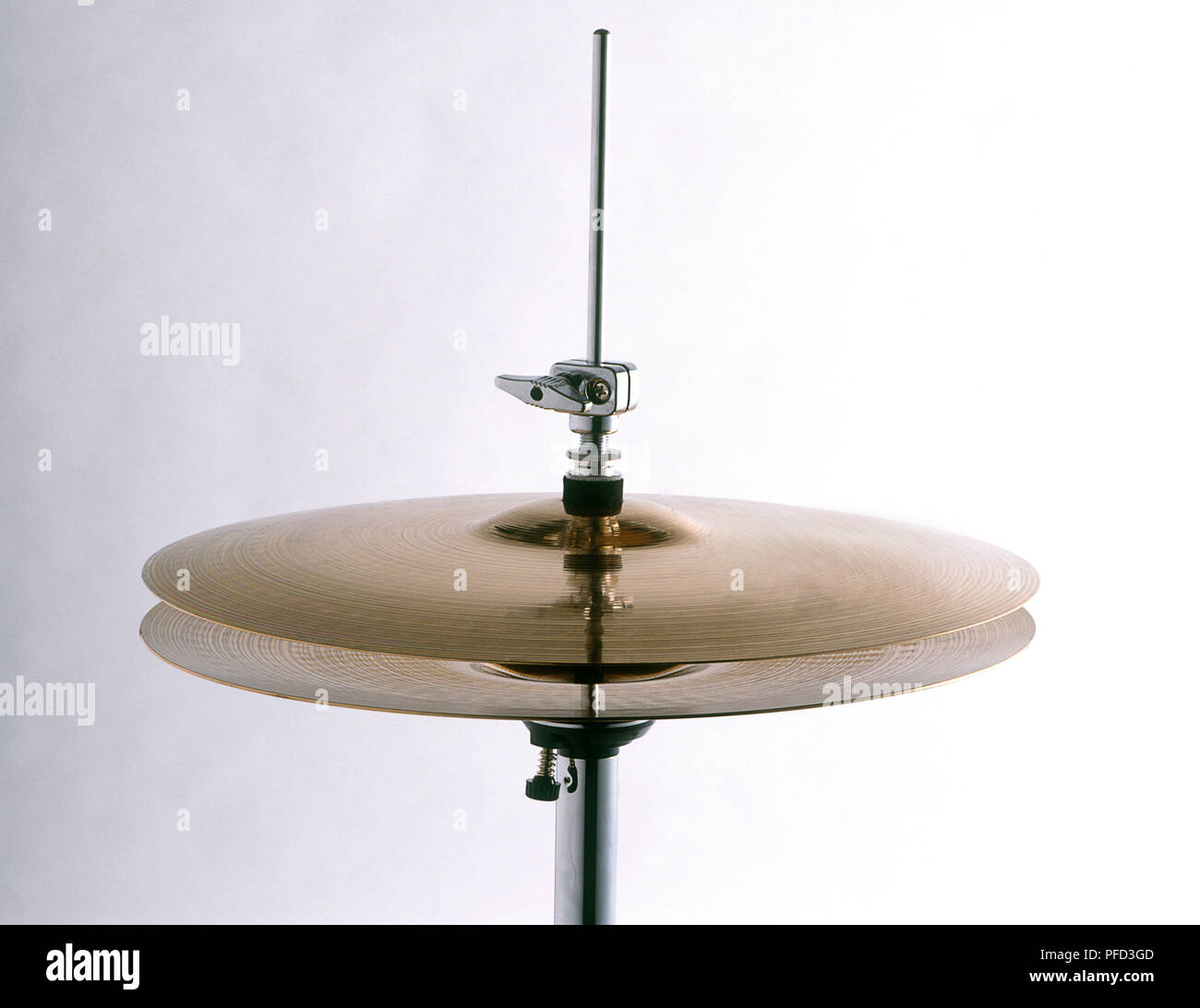 Hi-hat-Becken Stockfoto