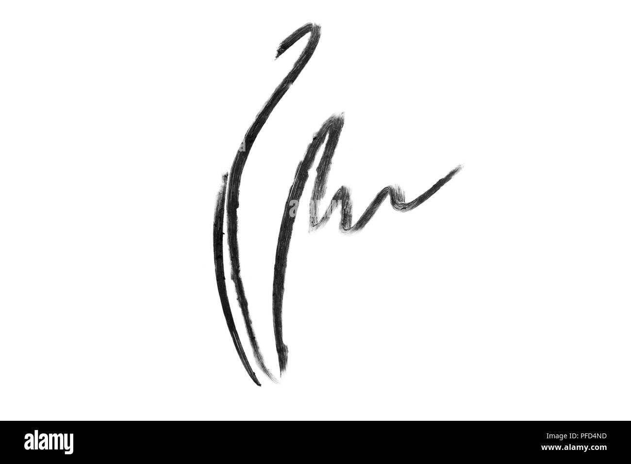 Anschlag des Auge Bleistift isoliert Stockfoto